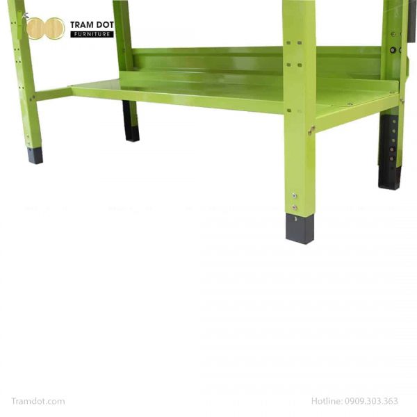Bàn nguội thao tác cơ khí Workbench KHUNG PEGBOARD mặt bàn tre | TRAMDOT Furniture