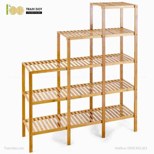 Kệ đa năng 03 khối bậc thang, tre ép, tự lắp ráp | TRAMDOT Furniture