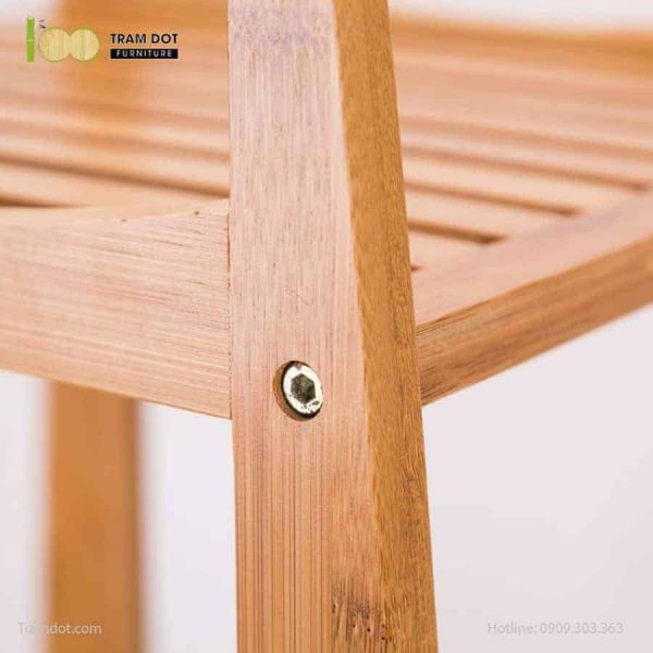 Kệ để khăn tắm 04 tầng chữ H, tre ép, tự lắp ráp | TRAMDOT Furniture