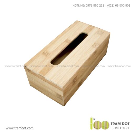Hộp tre đựng khăn giấy chữ nhật SERGIO 1 | Tramdot.com