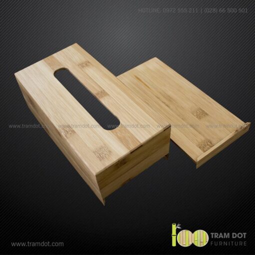 Hộp tre đựng khăn giấy chữ nhật SERGIO 11 | Tramdot.com