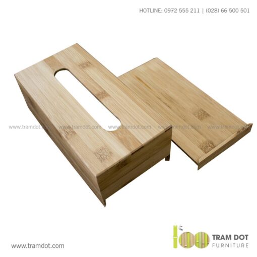 Hộp tre đựng khăn giấy chữ nhật SERGIO 2 | Tramdot.com