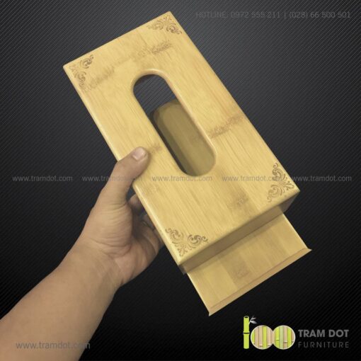 Hộp tre đựng khăn giấy chữ nhật SERGIO 7 | Tramdot.com