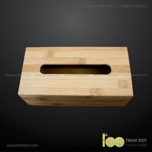 Hộp tre đựng khăn giấy chữ nhật SERGIO 8 | Tramdot.com