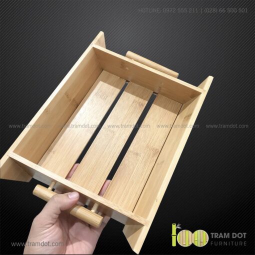 Khay tre đựng trái cây TROY | Dịch vụ gia công quà tre tặng Tết Trăm Đốt