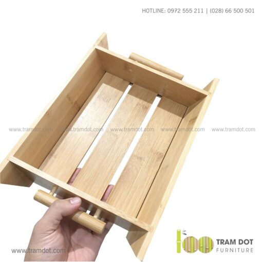 Khay tre đựng trái cây TROY | Dịch vụ gia công quà tre tặng Tết Trăm Đốt