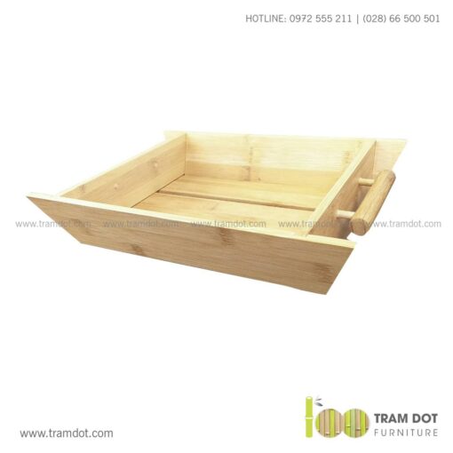Khay tre đựng trái cây TROY | Dịch vụ gia công quà tre tặng Tết Trăm Đốt
