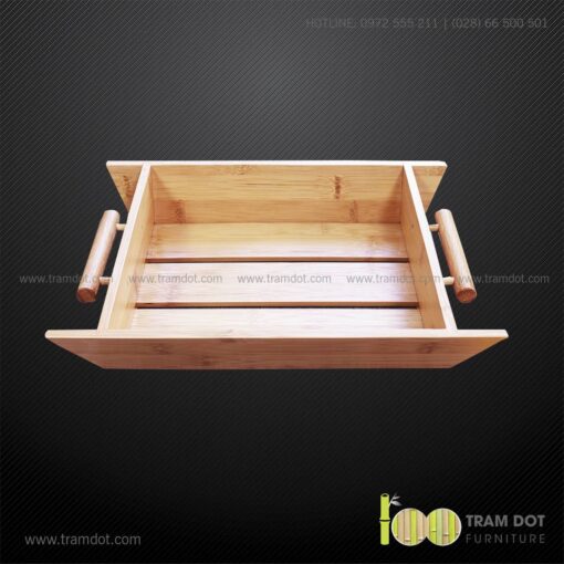 Khay tre đựng trái cây TROY | Dịch vụ gia công quà tre tặng Tết Trăm Đốt