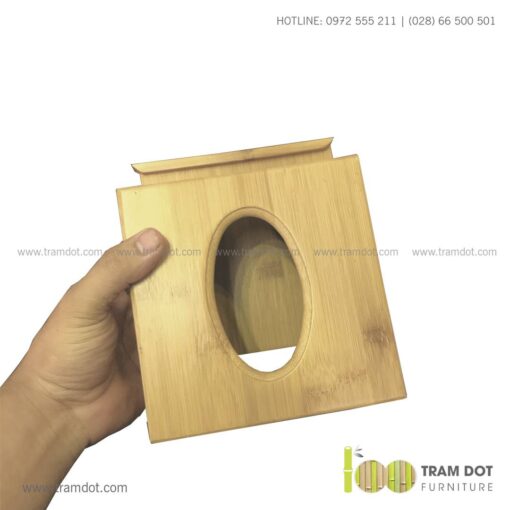 Hộp tre đựng khăn giấy vuông SERGIO 3 | Tramdot.com