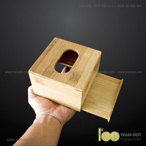 Hộp tre đựng khăn giấy vuông SERGIO 6 | Tramdot.com