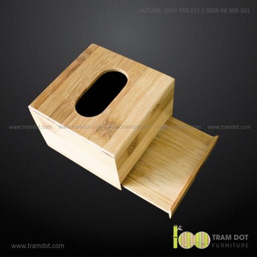 Hộp tre đựng khăn giấy vuông SERGIO 8 | Tramdot.com