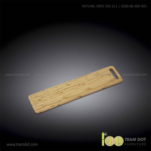 Khay tre phục vụ chữ nhật dài TRAMDOT | Dịch vụ gia công khay tre phục vụ theo yêu cầu Trăm Đốt