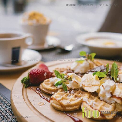 Khay tre phục vụ tròn TRAMDOT | Dịch vụ gia công khay tre phục vụ theo yêu cầu Trăm Đốt