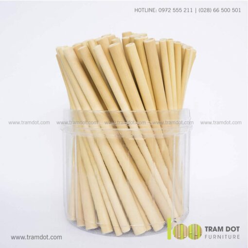 Bộ ống hút tre tự nhiên 100 cái, Pack 100 natural bamboo straws - Trăm Đốt