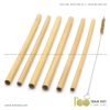 Bộ ống hút tre tự nhiên 6 cái, Pack 6 natural bamboo straws - Trăm Đốt
