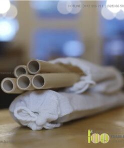 Bộ ống hút tre tự nhiên 6 cái, Pack 6 natural bamboo straws - Trăm Đốt