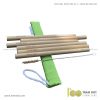 Bộ ống hút tre tự nhiên 6 cái, Pack 6 natural bamboo straws - Trăm Đốt