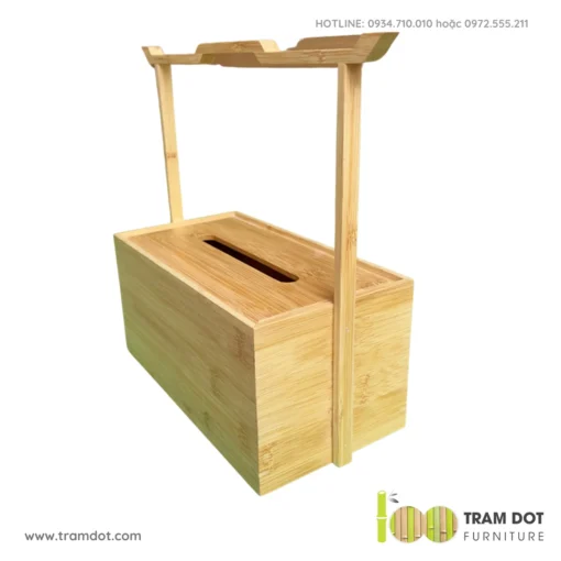 Hộp đựng giấy ăn gỗ tre chữ nhật TAYLOR (1)