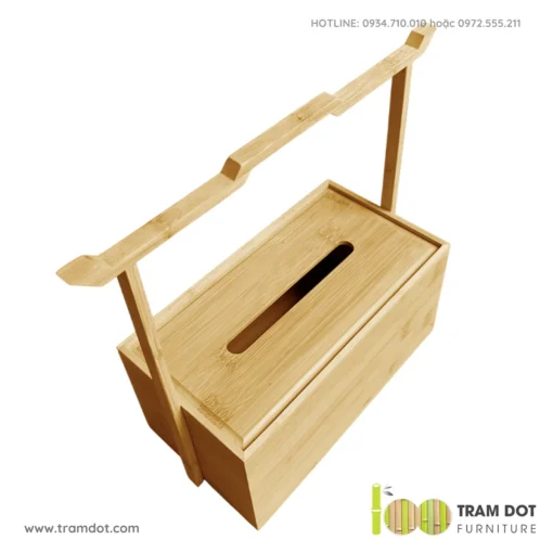 Hộp đựng giấy ăn gỗ tre chữ nhật TAYLOR (2)