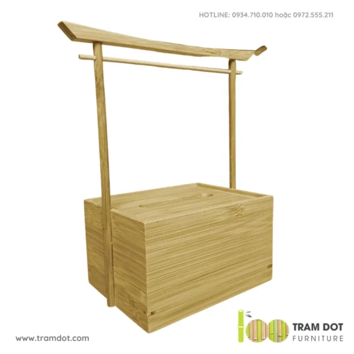 Hộp đựng giấy ăn gỗ tre chữ nhật TUPAC (2)