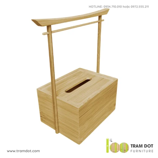 Hộp đựng giấy ăn gỗ tre chữ nhật TUPAC (3)
