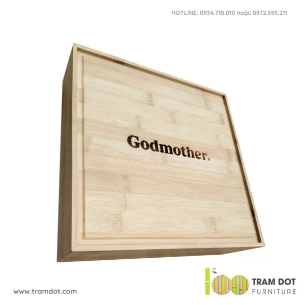 Hộp gỗ tre vuông GODMOTHER (8)