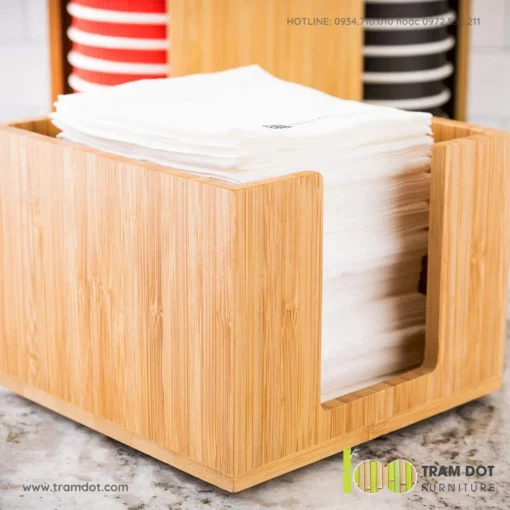 Hộp khăn giấy không nắp, gỗ tre tự nhiên TERRY (3)