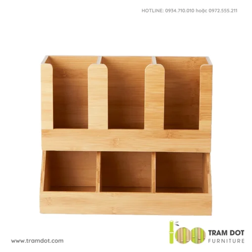 Khay đựng ly nhựa, gỗ tre tự nhiên TESSA (4)