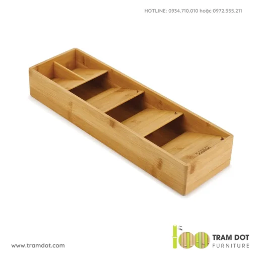 Khay gỗ tre đựng muỗng, nĩa TAILONG (2)