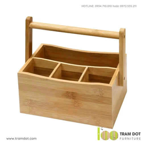 Khay gỗ tre đựng phụ kiện bàn ăn TELOS (3)