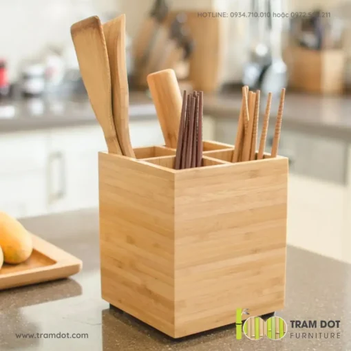 Khay gỗ tre đựng phụ kiện bàn ăn TIGUAS (1)
