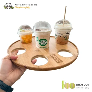 Khay tre phục vụ cafe, trà sữa ZEN